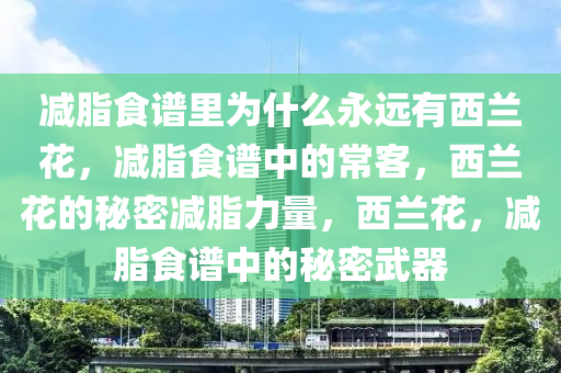 减脂食谱里为什么永远有西兰花，减脂食谱中的常客，西兰花的秘密减脂力量，西兰花，减脂食谱中的秘密武器今晚必出三肖2025_2025新澳门精准免费提供·精确判断