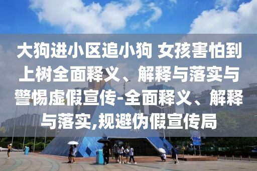 大狗進(jìn)小區(qū)追小狗 女孩害怕到上樹全面釋義、解釋與落實(shí)與警惕虛假宣傳-全面釋義、解釋與落實(shí),規(guī)避偽假宣傳局